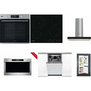 Set domácích spotřebičů WHIRLPOOL OMSK58HU1SX + WHIRLPOOL AKT 8900 BA + WHIRLPOOL WHBS 62F LT K + WHIRLPOOL AMW 423/IX + WHIRLPOOL WSIO 3O34 PFE X + WHIRLPOOL ART 65031