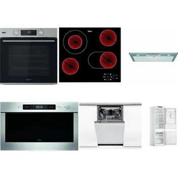 Set domácích spotřebičů WHIRLPOOL OMSK58HU1SX + WHIRLPOOL AKT 8190/BA + WHIRLPOOL AKR 650/1 IX + WHIRLPOOL AMW 439 IX + WHIRLPOOL WSIO 3O34 PFE X + WHIRLPOOL WHC18 T311