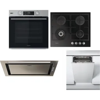 Set domácích spotřebičů WHIRLPOOL OMSK58HU1SX + WHIRLPOOL GOFL 629/NB + WHIRLPOOL WCT3 64 FLB X + WHIRLPOOL WSIC 3M27 C