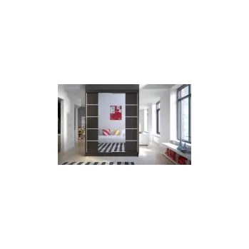 Šatní skříň FALCO Skříň Camino V čokoládová