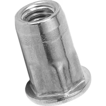 Matice Nýtovací matice s plochou hlavou, tělo 1/2 6hran M8 1/2 6HR ZB (1.0-3.5)