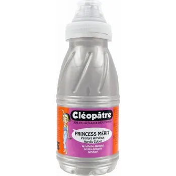 Olejová barva Cleopatre Akrylová barva CLEOPATRE 250 ml STŘÍBRNÁ