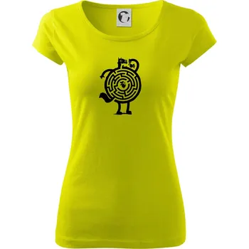 Kočka a myš bludiště - Dámské triko Pure - L ( Limetková )