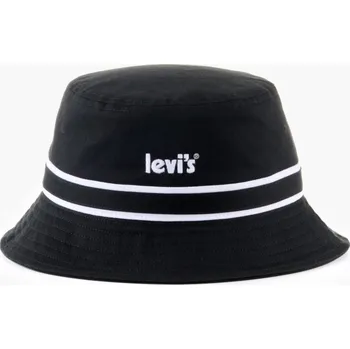 Klobouk LEVI'S® POSTER LOGO BUCKET KLOBOUK-ČERNÝ L