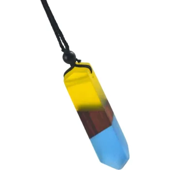 Přívěsek Přívěsek Resin Wood ES171 Blue-Yellow