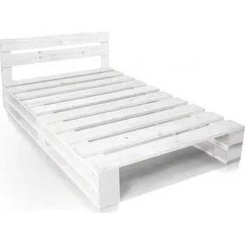 Postel Postel z palet duo Palette bílý smrk 90x200