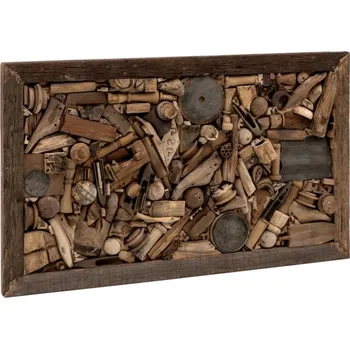 Masivní dřevěný obraz z recyklovaného dřeva Thebus 150x90