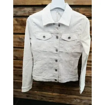 made in Italy Dámská džínová bunda 21600 bílá Rozměr: S - 36