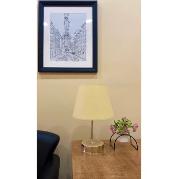 Stojací lampa ASIR Stolní lampička 203 krémová stříbrná