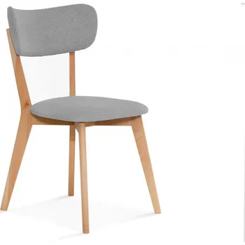 Jídelní židle Židle polstrovaná masiv buk světlé šedá Naro