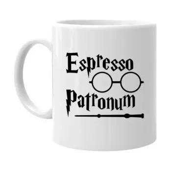 Žertovný předmět Espresso Patronum - hrnek s potiskem- Tričkový.cz