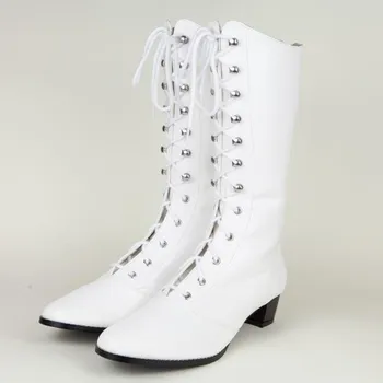 Dámské kozačky SKLADEM !!! Kozačky STYLE bez zipu střední 5+7 - kulatá špice (koženka), 4 cm podpatek / velikost 33 (délka chodidla do 21,0 cm)