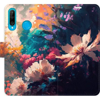 Pouzdro na mobilní telefon Flip pouzdro iSaprio - Huawei P30 Lite - Spring Flowers - kapsičky na karty (Knížkový flip kryt, obal, pouzdro iSaprio na mobil Huawei P30 Lite - Spring Flowers - 360° ochrana telefonu, přihrádka na karty a hotovost, funkce stojánku, pevná TPU vanička,)