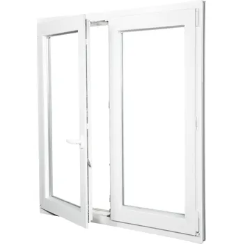 Okno ALUPLAST Plastové okno dvoukřídlé bílé 120x150 Otvírání: Levé, Zasklení: Dvojsklo Ug= 1,1