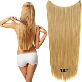 Příčesek Flip in vlasy - 60 cm dlouhý pás vlasů - odstín 18