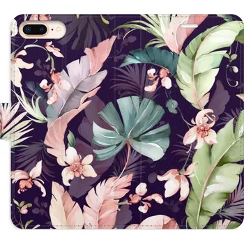 Pouzdro na mobilní telefon Flip pouzdro iSaprio - Apple iPhone 7 Plus / 8 Plus - Flower Pattern 08 - kapsičky na karty (Knížkový flip kryt, obal, pouzdro iSaprio na mobil Apple iPhone 7 Plus / 8 Plus - Flower Pattern 08 - 360° ochrana telefonu, přihrádka na karty a hotovost, funkce