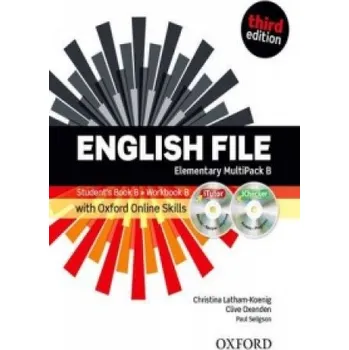 Cizí jazyk English File third edition: Elementary: MultiPACK B with Oxford Online Skills – Clive Oxenden,Clive Oxenden,Paul Seligson (EN)