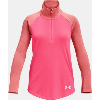 Pánské tričko Under Armour Tričko UA Tech Graphic 1/2 Zip -PNK - Holky Under Armour růžová 2238827