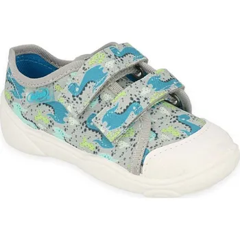 Chlapecké tenisky Tenisky plátěnky kecky Befado Maxi 907P156 šedé s dinosaury velikost: 23