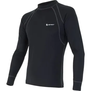 Pánské tričko Sensor Double Face pánské triko dlouhý rukáv černá L