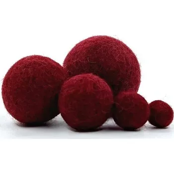 MMboutique Plstěná kulička vel.XL 025-Maroon