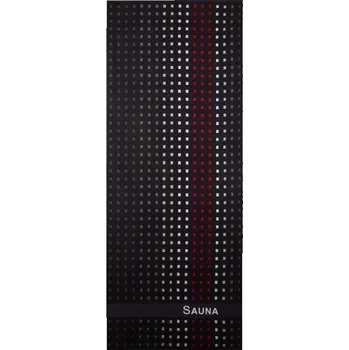 Osuška Saunová osuška Romby černá 80 x 200 cm