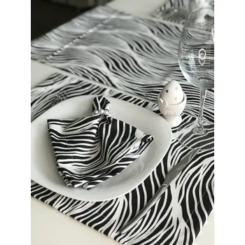 Papírový ubrousek Látkový ubrousek ZEBRA 35x35 CM