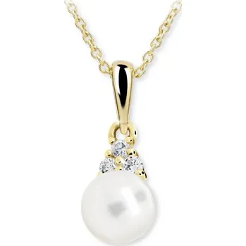 Přívěsek ŠPERKY-NM, Zlatý přívěsek s perlou 1202 Barva zlata: žlutá