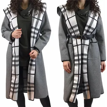 Dámský kabát Kabát karovaný varianty: varianta 1