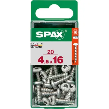 Vrut SPAX Vrut 4,5x16, půlkulatá hlava, T-STAR plus, WIROX, 20 ks (S)