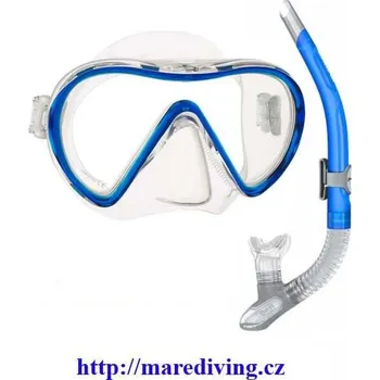Ploutve Maska + Šnorchl - MARES ŠNORCHLOVACÍ SET Modrá