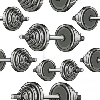 Funkční teplákovina POLAR, fitness činky, látka, metráž