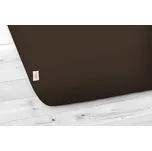 DARRÉ Jersey prostěradlo tmavě hnědé na výšku matrace do 20 cm Velikost: 120 x 200