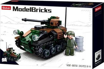 Stavebnice Sluban Sluban Army Model Bricks M38-B0750 Malý tank 2v1