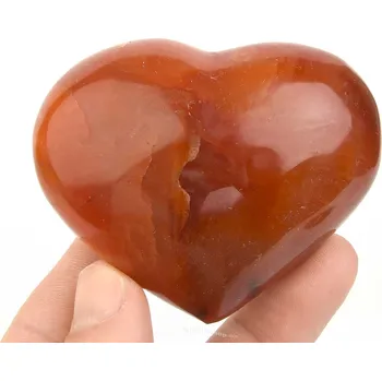 Přírodní kámen Karneol srdce z Madagaskaru 151g