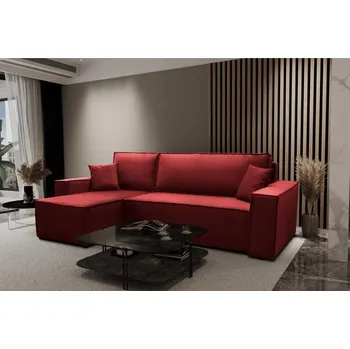 Sedací souprava Rohová rozkládací sedačka Karl - Červená Red 6