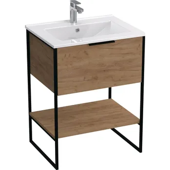 Koupelnový nábytek BPS-koupelny Koupelnová skříňka s keramickým umyvadlem Kubus OC 60