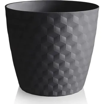 Obal na květináč Obal d36cm RUBY šedý matný, plast