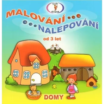 omalovánky Malování a nalepování- Domy