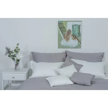 Povlečení Nelly Bavlněný povlak na přikrývku - šedý Rozměr: 140/200 CM ZIP AKCE 1+1