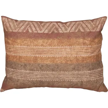 Polštář SCANquilt povlak KLASIK pruhy ethno hnědobéžová 50 x 70 cm