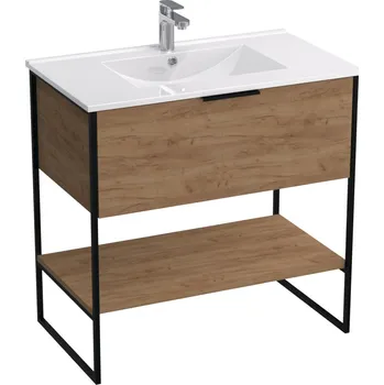 Koupelnový nábytek BPS-koupelny Koupelnová skříňka s keramickým umyvadlem Kubus OC 80