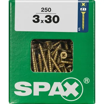 Vrut SPAX Vrut 3x30, zápustná hlava, PZ, YELLOX, 250 ks (L)