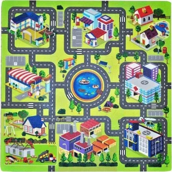 Pěnové puzzle Město 9ks 32x32 cm