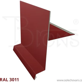 Střešní lemovaní Závětrná lišta rš 440 vínově červená