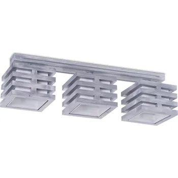 Light for home - Moderní lustr v bílé barvě se stříbrnou patinou 18603 "HOUSTON", 3X40W, E27, bílá, stříbrná patina