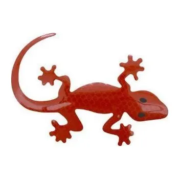 Reflexní nálepka Ještěrka GECKO červená
