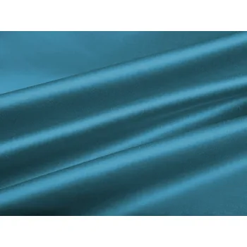 Látka polyesterový satén LUX-033 Petrolejově modrá - šířka 150 cm