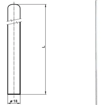 Hromosvod TREMIS VN2410 / JR 2,0 N ( nerez ) jímací tyč s rovným koncem