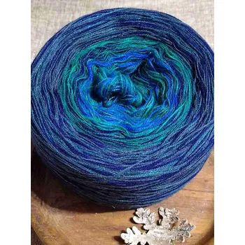 Příze Duhové klubíčko 3 nitka tmavě modrá zelená